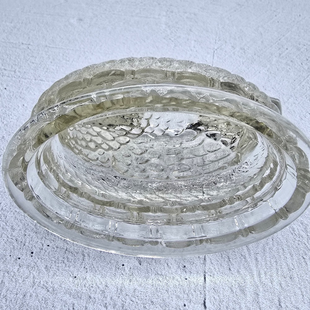 Hen on Nest Clear Glass J.H. Millstein Jeannette Vintage Dish - Picture 4 of 7